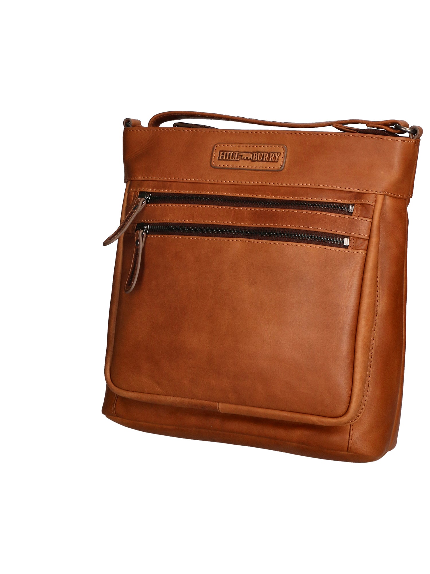 Borsa a tracolla da uomo Vera Pelle RFID HILB-3163-CUOIO Hill Burry