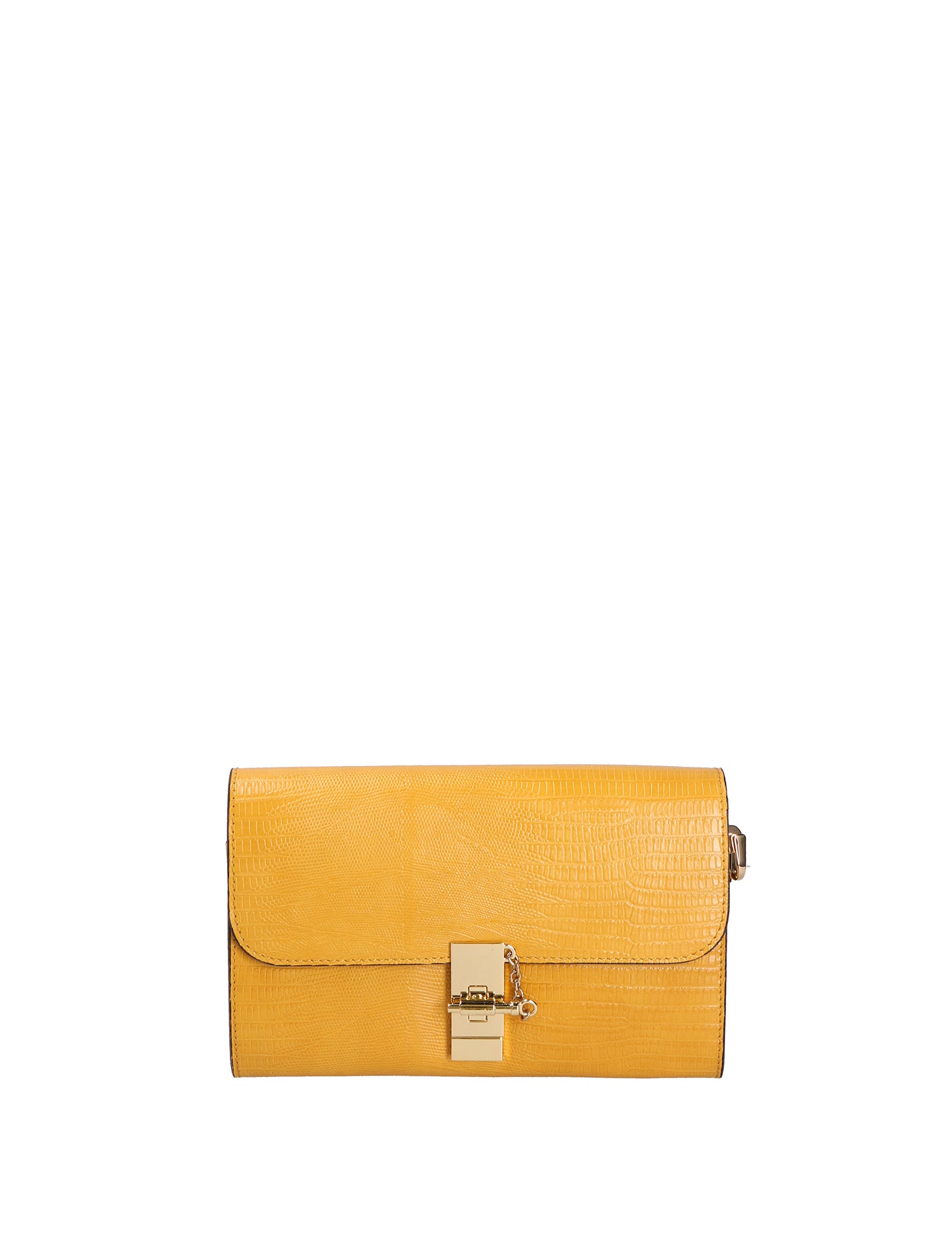 Borsa a tracolla da donna Vera pelle 00734-LU36 SENAPE Viola Castellani