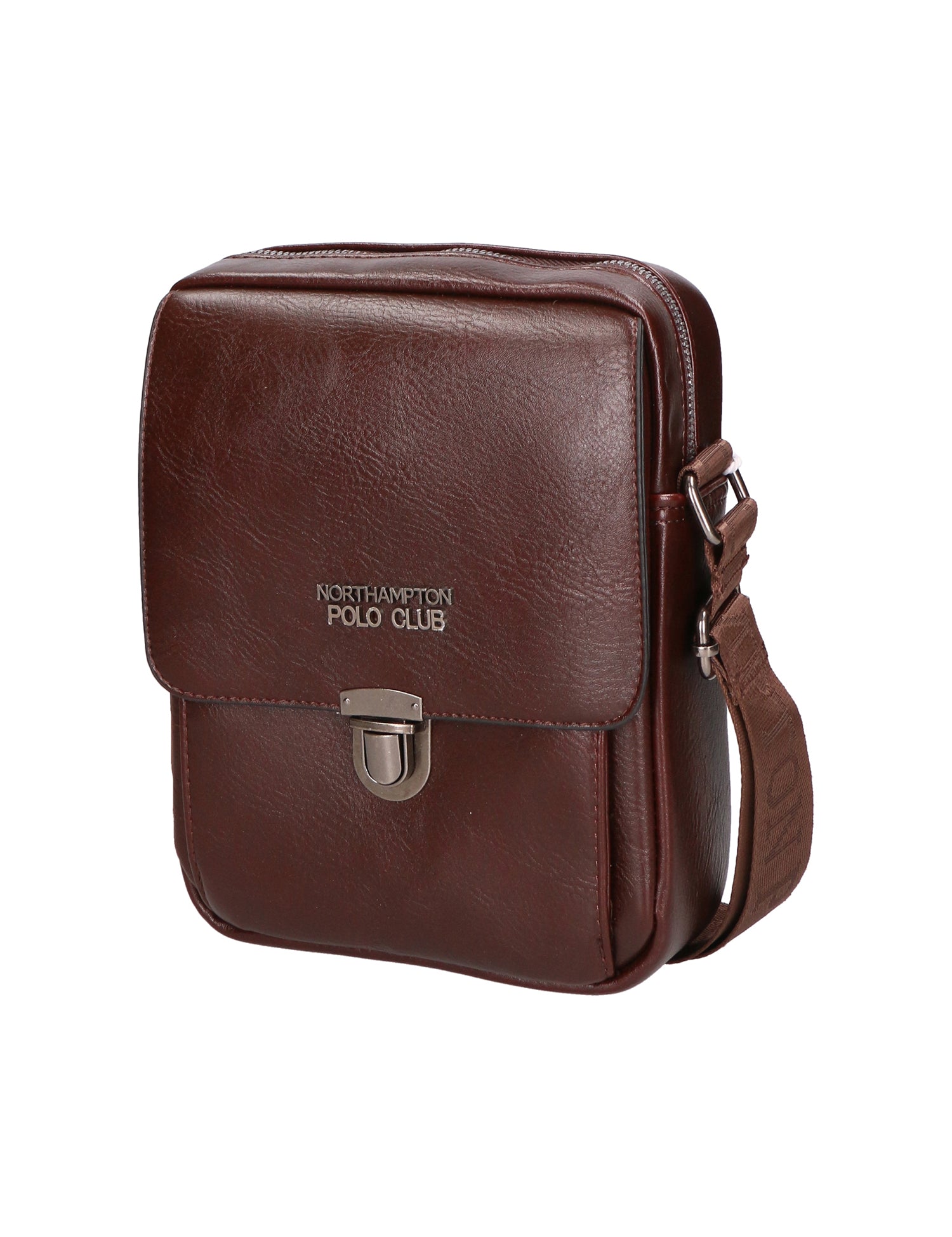 Borsa a tracolla uomo in pelle PU Casual PCL3078-COFFEE Northampton Polo Club