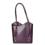 Fabiola Borsa a spalla da donna 100% pelle 9039-VIOLA PURPLE Gave Lux