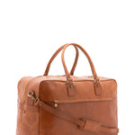 Borsa da viaggio unisex vera pelle 100% cotone 4562-MIELE Alessia Firenze