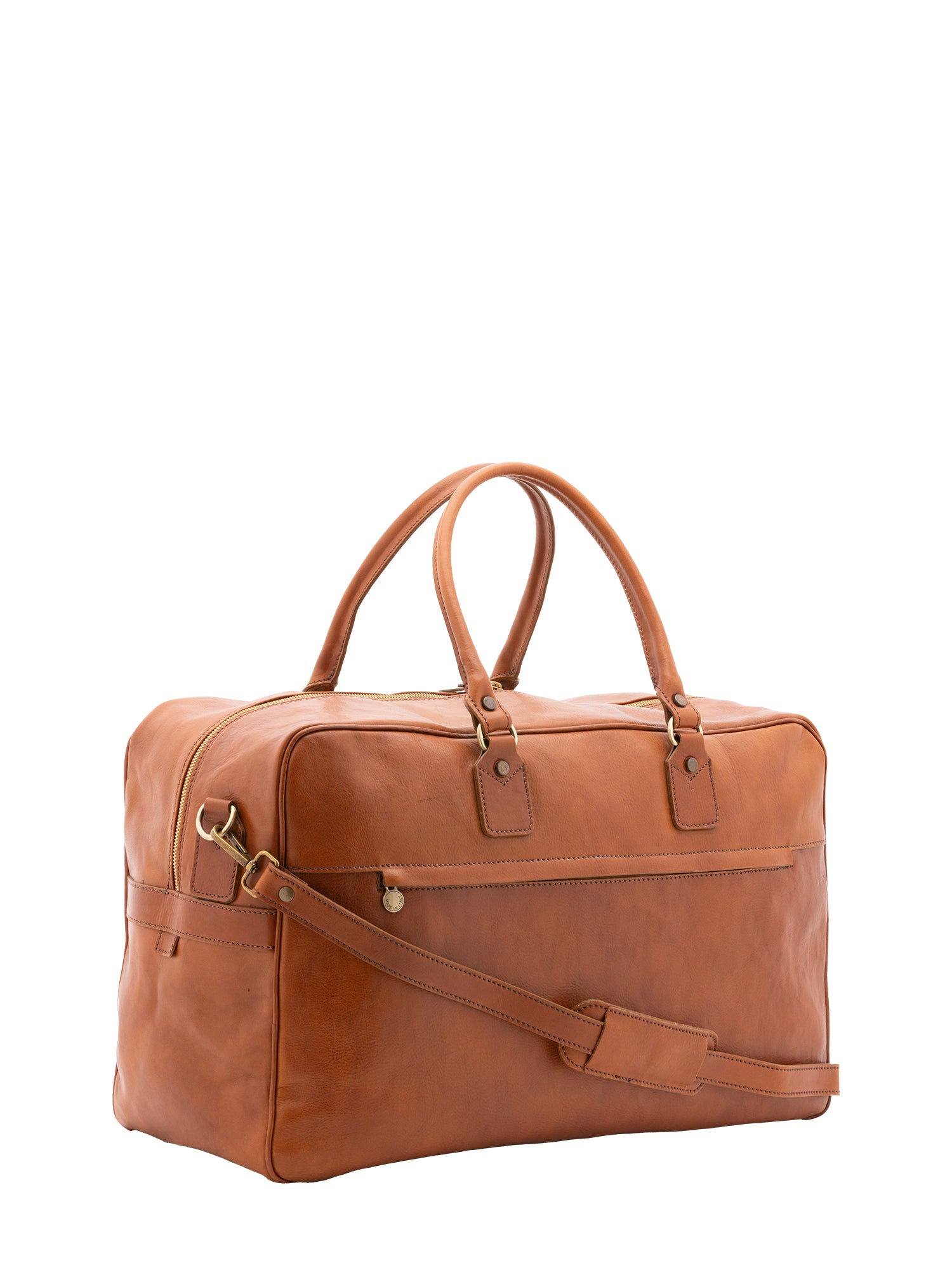 Borsa da viaggio unisex vera pelle 100% cotone 4562-MIELE Alessia Firenze