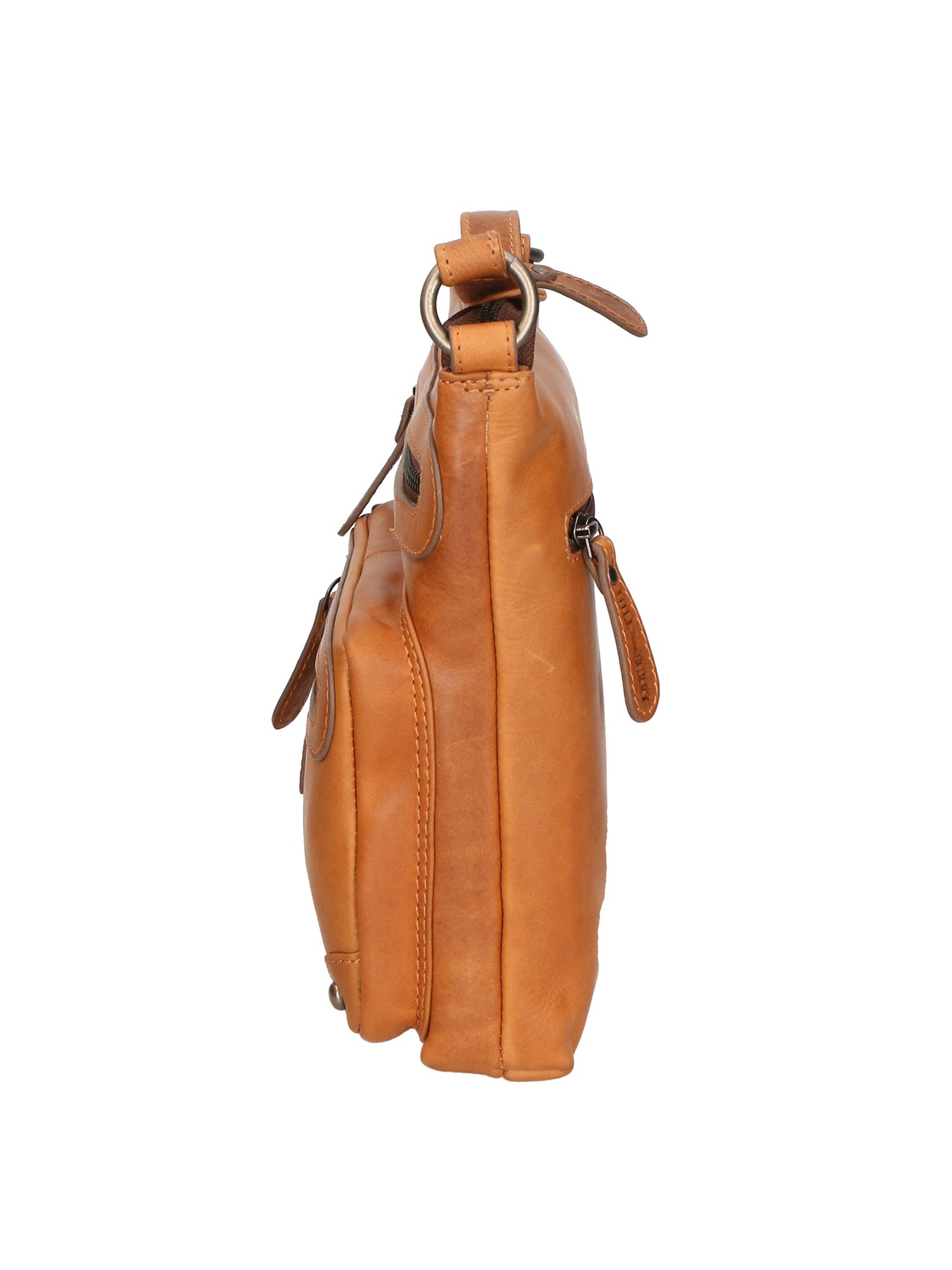 Borsa a tracolla da uomo Vera pelle RFID HILB-15118-CUOIO Hill Burry