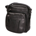 Borsa a tracolla unisex vera pelle 100% Made in Italy SN5862547-BLACK Santini Firenze
