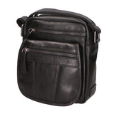 Borsa a tracolla unisex vera pelle 100% Made in Italy SN5862547-BLACK Santini Firenze