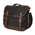 Mia Borsa a tracolla unisex Canvas e vera pelle ZG3003-NERO BLACK Gave Lux