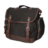 Mia Borsa a tracolla unisex Canvas e vera pelle ZG3003-NERO BLACK Gave Lux
