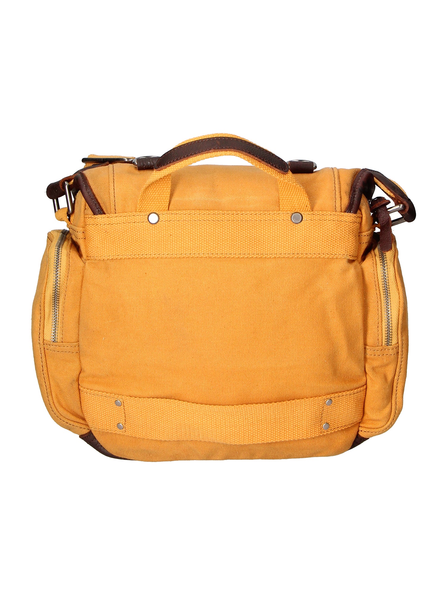 Mia Borsa a tracolla unisex Canvas e vera pelle ZG3003-CUOIO COGNAC Gave Lux