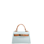 Borsa a mano da donna 100% vera pelle 07221-D102 CIELO+D44 CUOIO Roberta Rossi