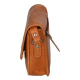 Borsa a tracolla da uomo in vera pelle RFID HILB-871-COGNAC CUOIO Hill Burry