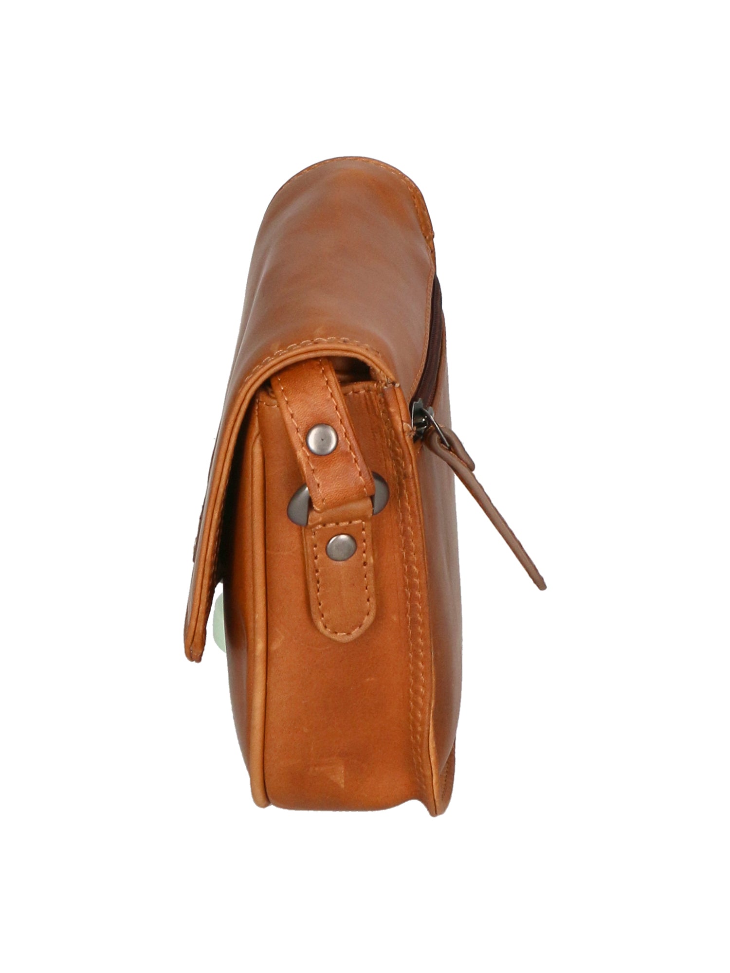 Borsa a tracolla da uomo in vera pelle RFID HILB-871-COGNAC CUOIO Hill Burry