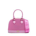 Borsa a mano da donna 100% Pvc FLAT XS BALL-AURORA PINK + OFF GOLD Marc Ellis