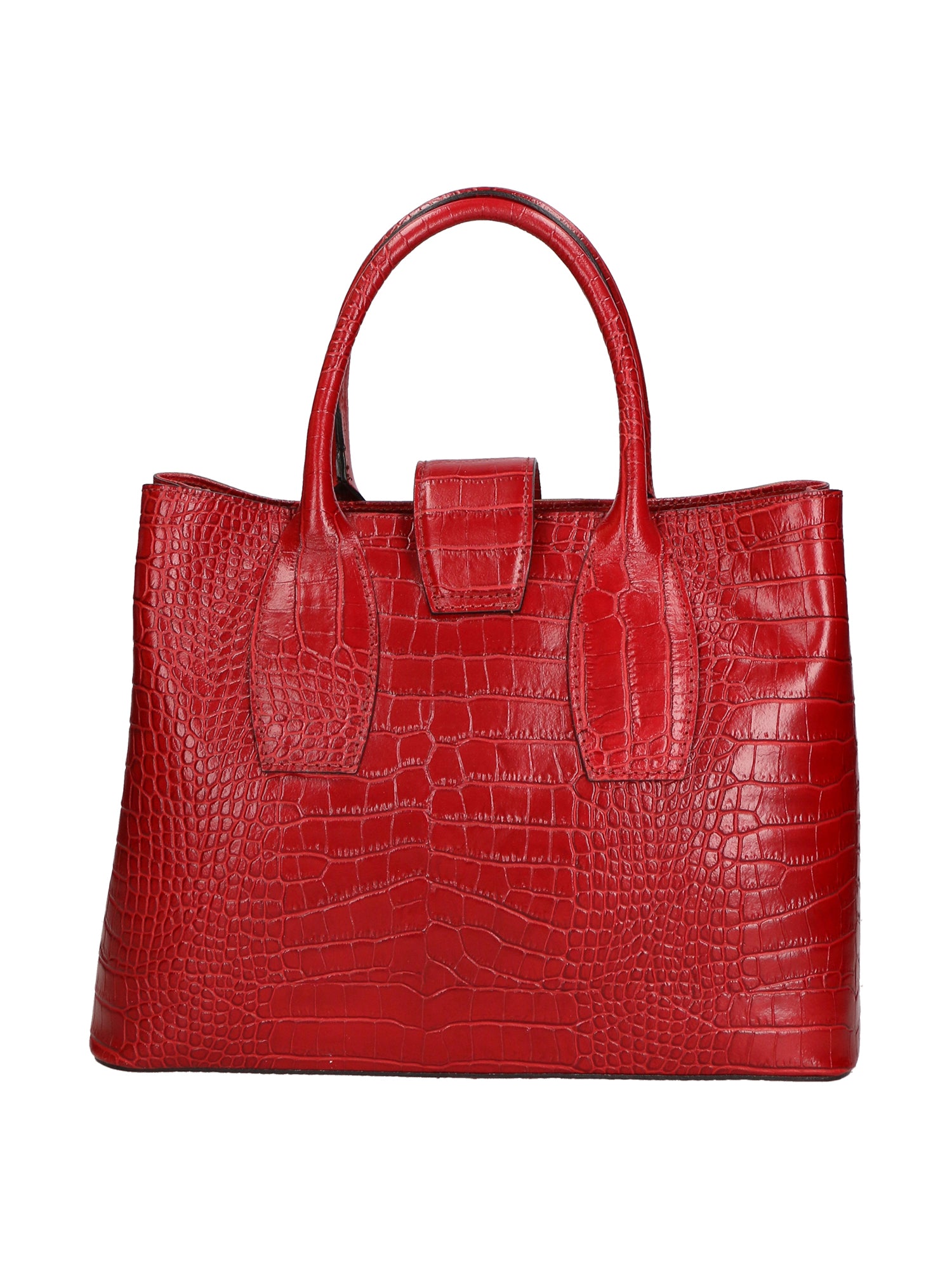 Letizia Borsa a mano da donna Pelle stampata croco 06542-ROSSO SCURO Gave Lux