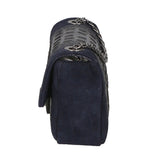 Camilla Borsa a tracolla da donna Pelle scamosciata croco 10029-BLEU Gave Lux