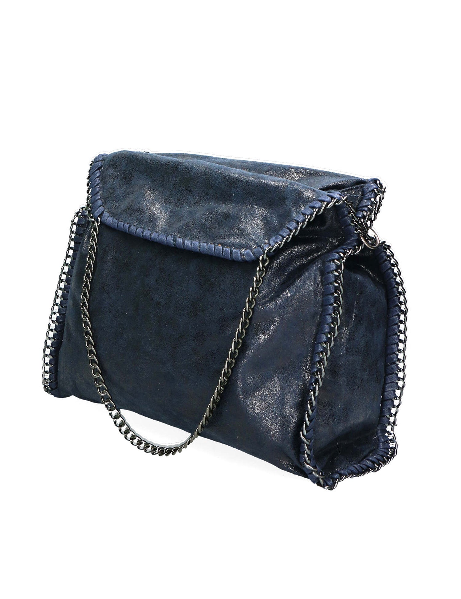 Willelmina Borsa a spalla da donna 100% PU Leather N-9606-BLU Gave Lux