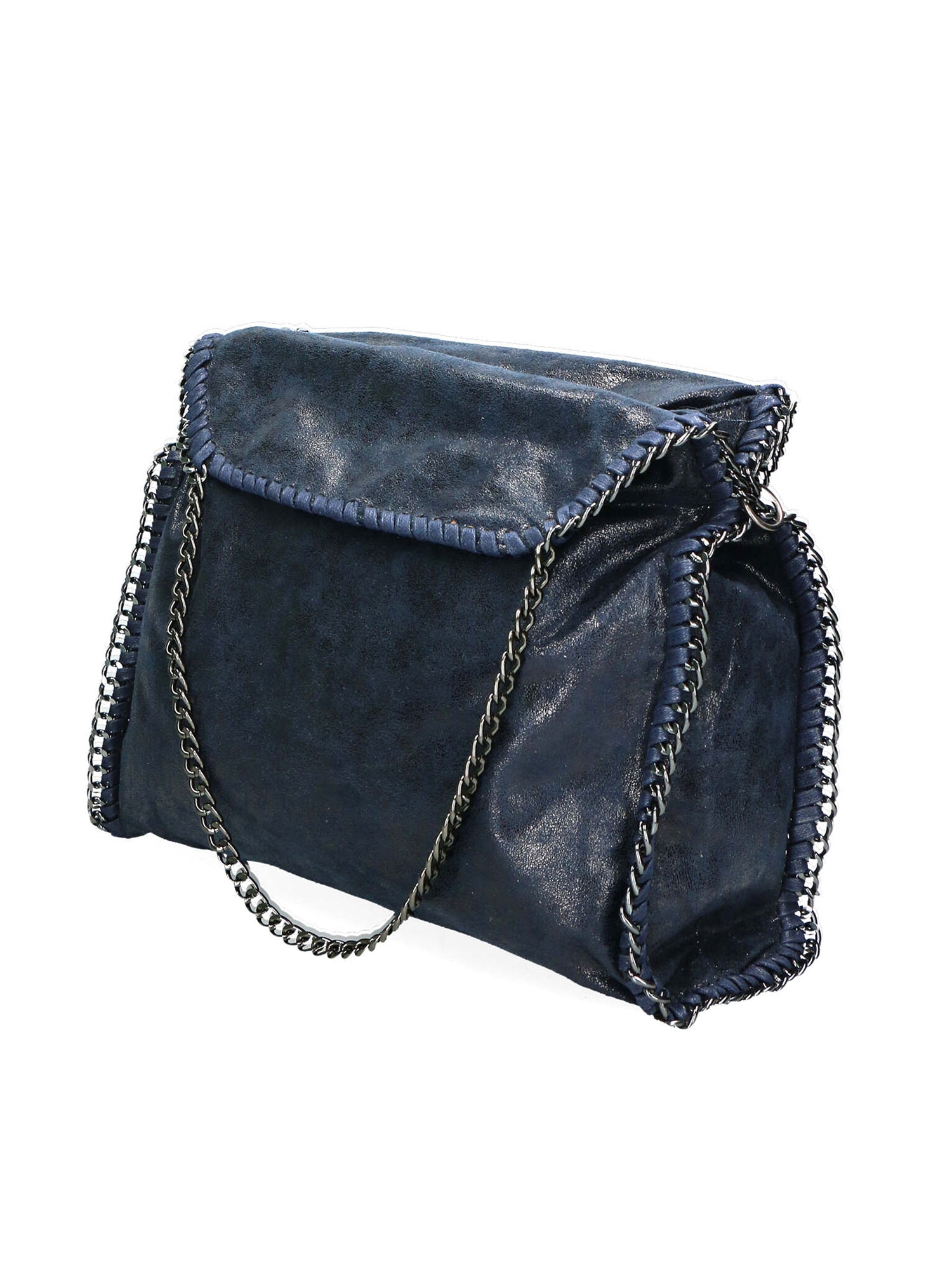 Willelmina Borsa a spalla da donna 100% PU Leather N-9606-BLU Gave Lux