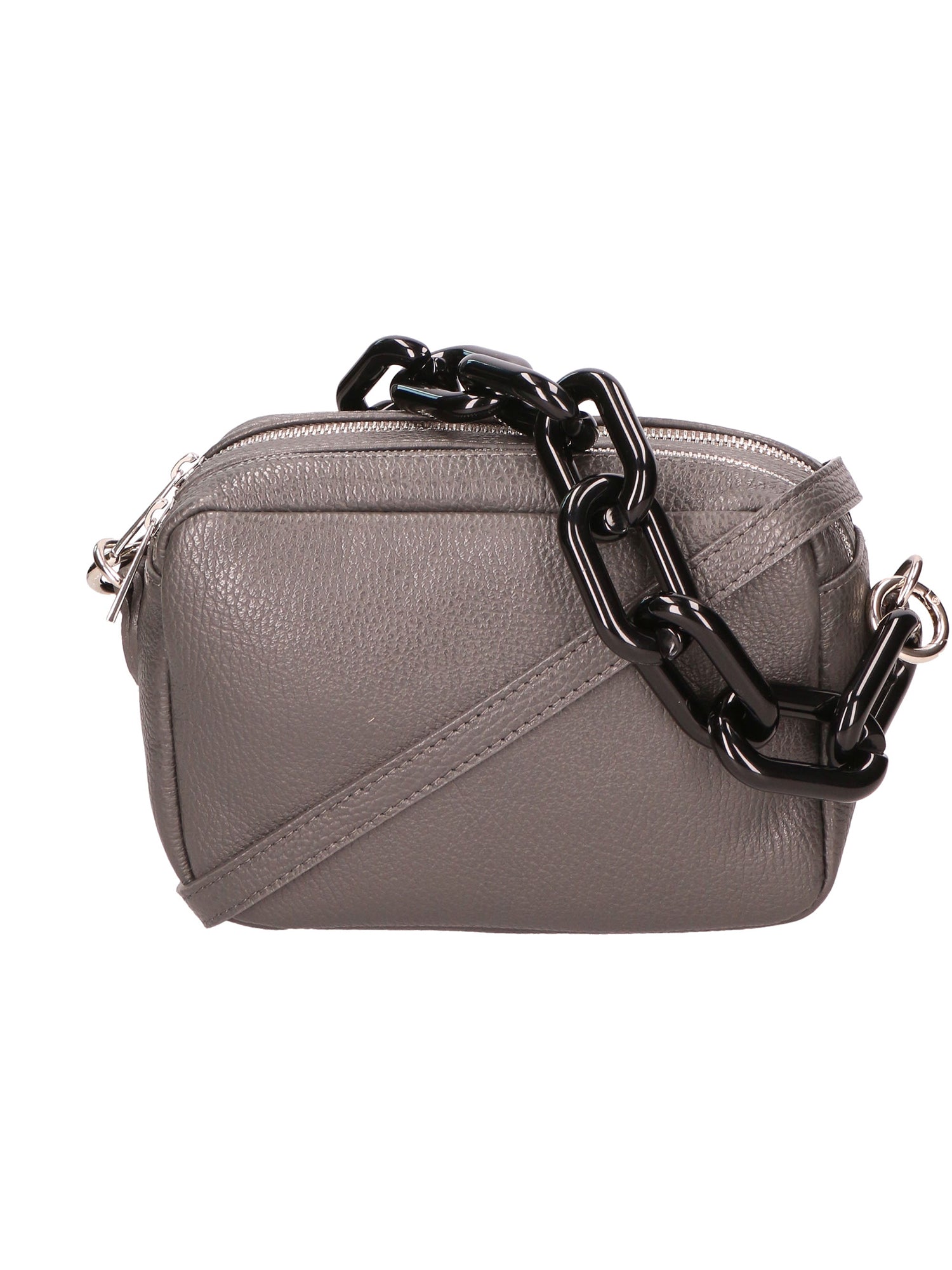 Barbara Borsa a spalla da donna Vera pelle 05706-D27 GRIGIO SCURO DARK GREY Gave Lux