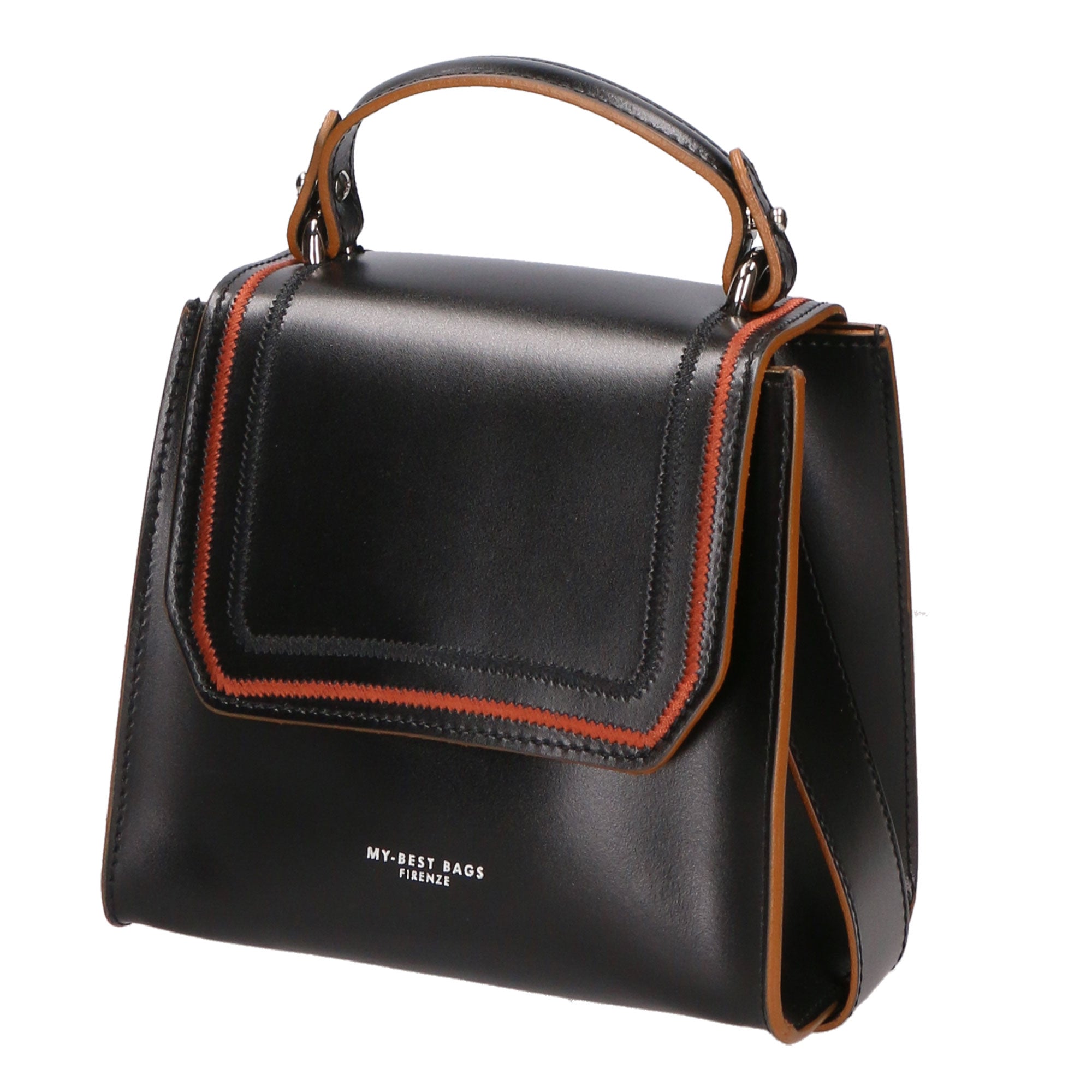 Borsa a mano da donna 100% pelle artigianale MYB-6003-FW-C99 NERO My Best Bag