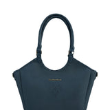 Borsa a Spalla in Pvc Blu