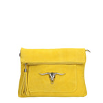 Valencia Borsa a tracolla da donna Vera pelle 8651-GIALLO Gave Lux