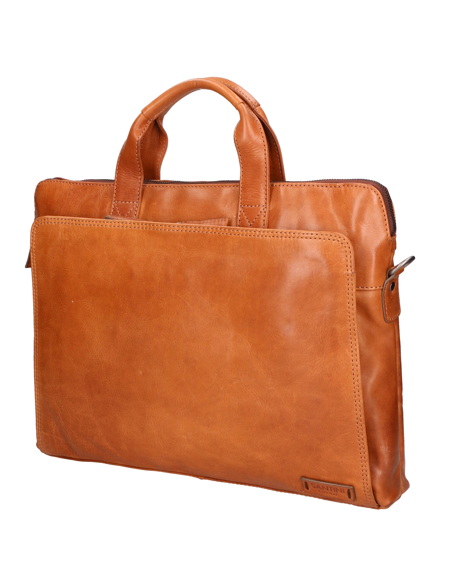 Borsa a tracolla unisex vera pelle Tutte le stagioni SN5862647-TAN Santini Firenze