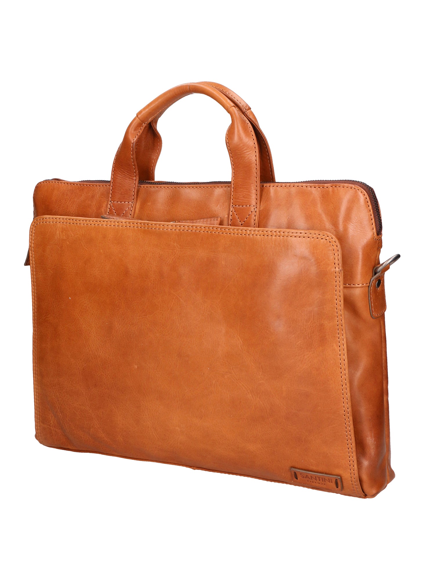 Borsa a tracolla unisex vera pelle Tutte le stagioni SN5862647-TAN Santini Firenze