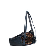 In einen Rucksack umwandelbare Herren-Umhängetasche aus echtem Leder. Hergestellt in Italien. 19 x 27 x 11 cm