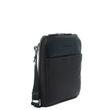MO-32DO-BLACK Borsa a tracolla uomo in vera pelle Momo Design