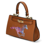 Noel Borsa a mano da donna Vera pelle 04265-D17 CUOIO SCURO DARK COGNAC Gave Lux