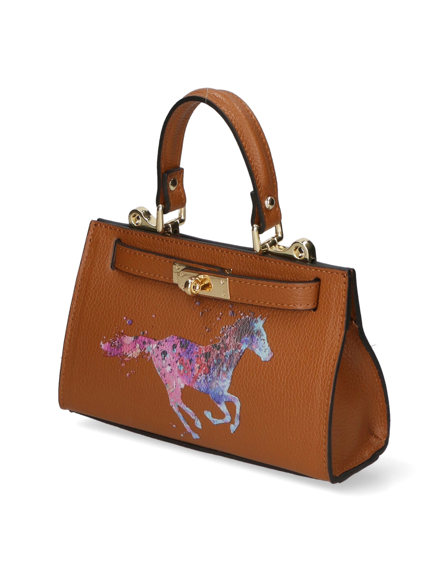 Noel Borsa a mano da donna Vera pelle 04265-D17 CUOIO SCURO DARK COGNAC Gave Lux