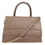 Ariel Borsa a mano da donna Vera pelle 05458-LU40 TAUPE SCURO DARK TAUPE Gave Lux