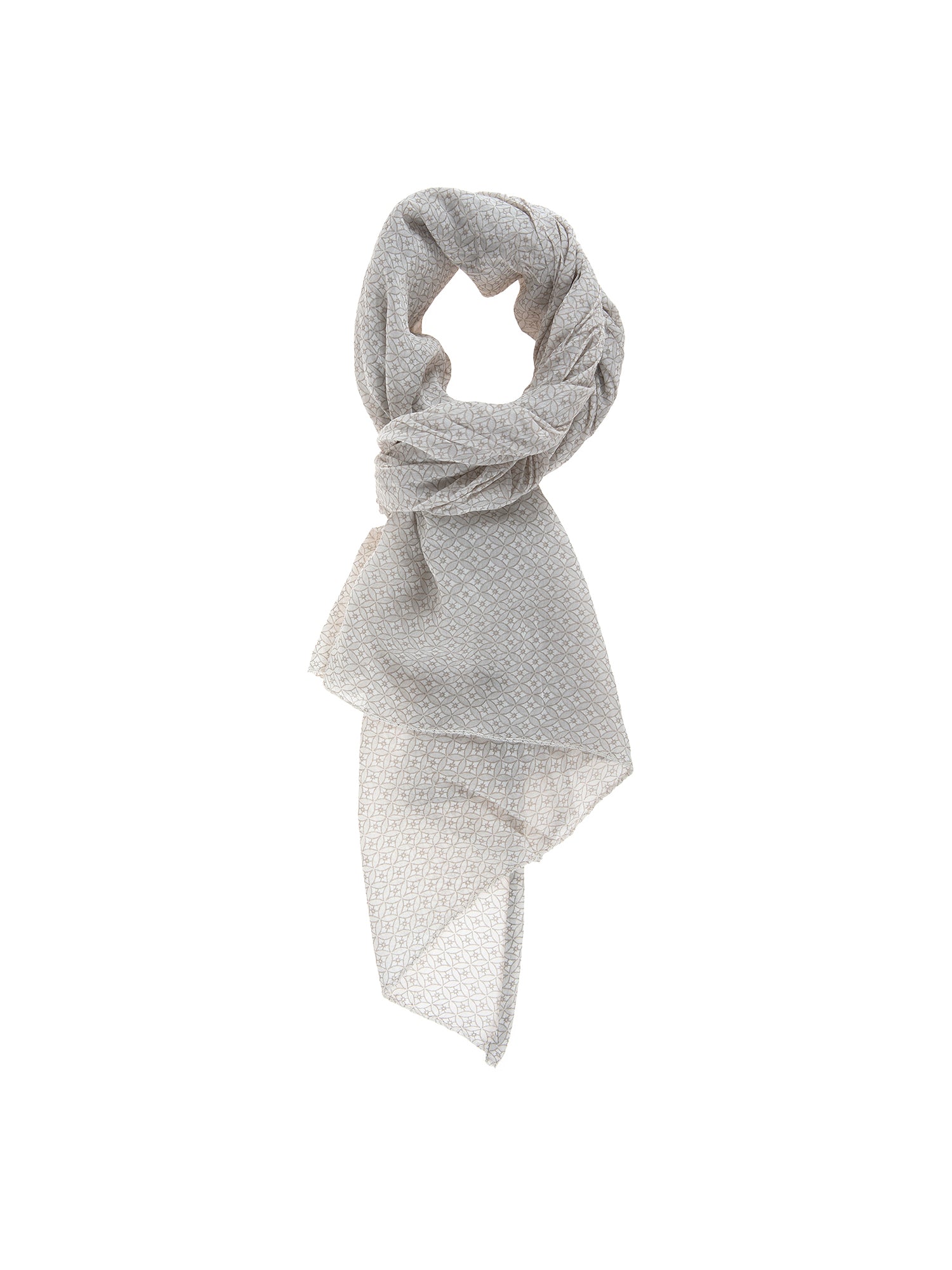 Stefania L2021-GRIGIO CHIARO Foulard unisex Cotone e Seta Gave Lux