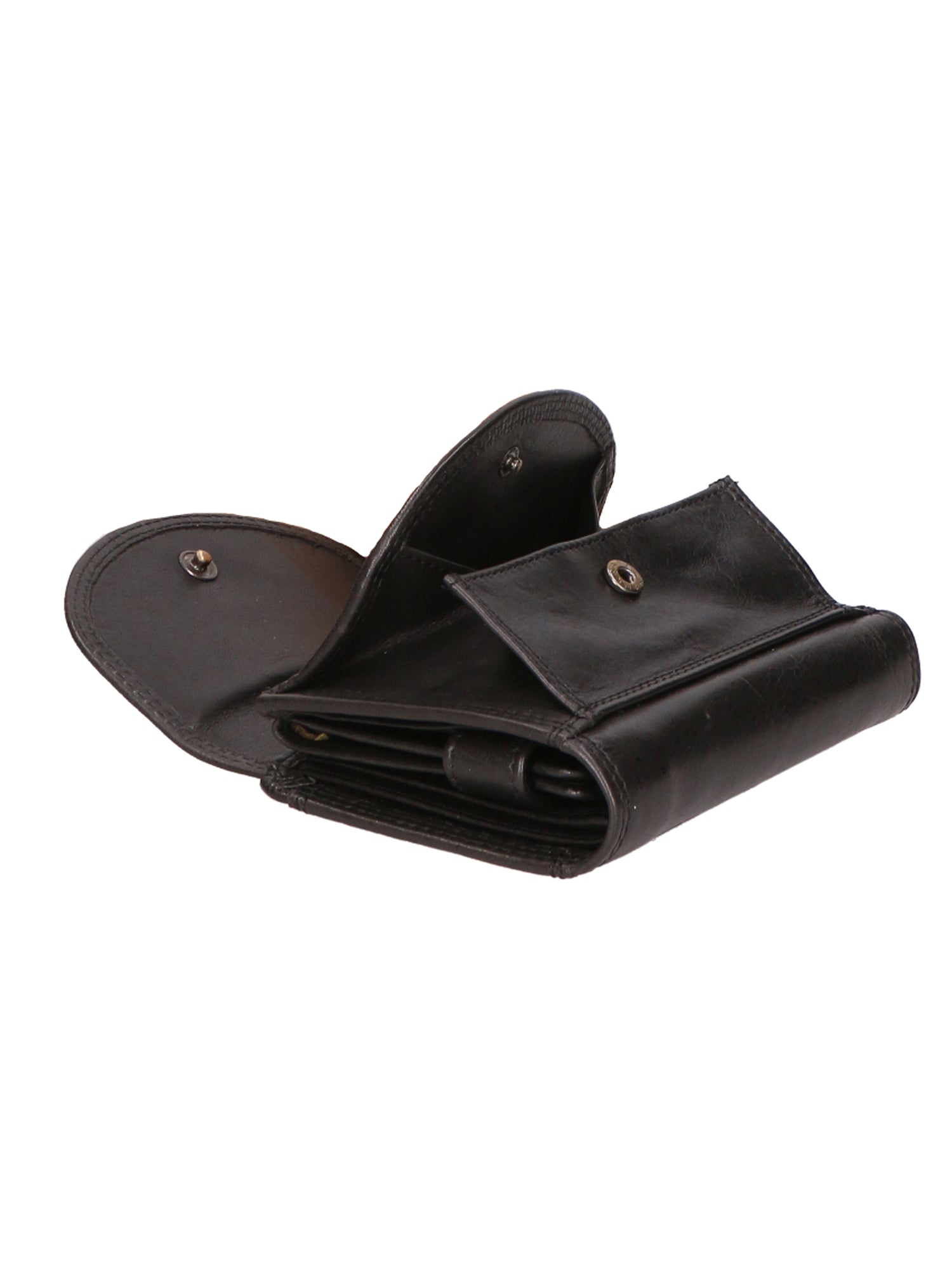 Portafoglio unisex vera pelle Made in Italy Vacchetta Ingrassata SN2827947-BLACK Santini Firenze