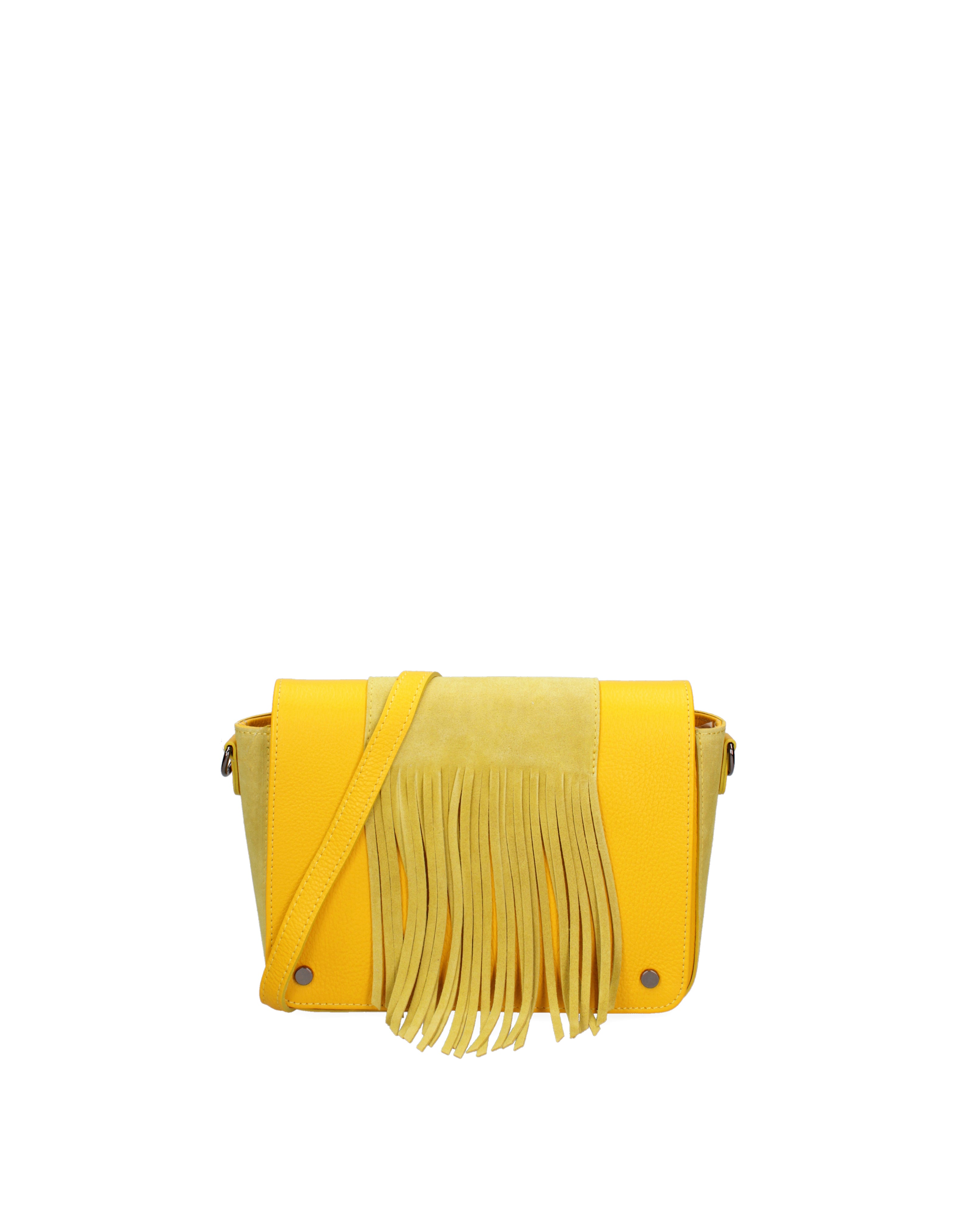 Soleada Borsa a tracolla da donna Vera pelle 8918-GIALLO Gave Lux