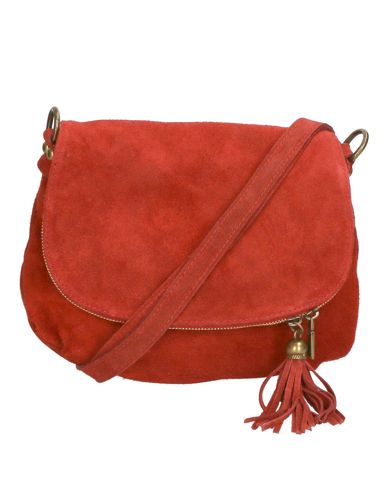 Emanuela Borsa a tracolla da donna Vera pelle 80057-024 ROSSO MEDIO Gave Lux