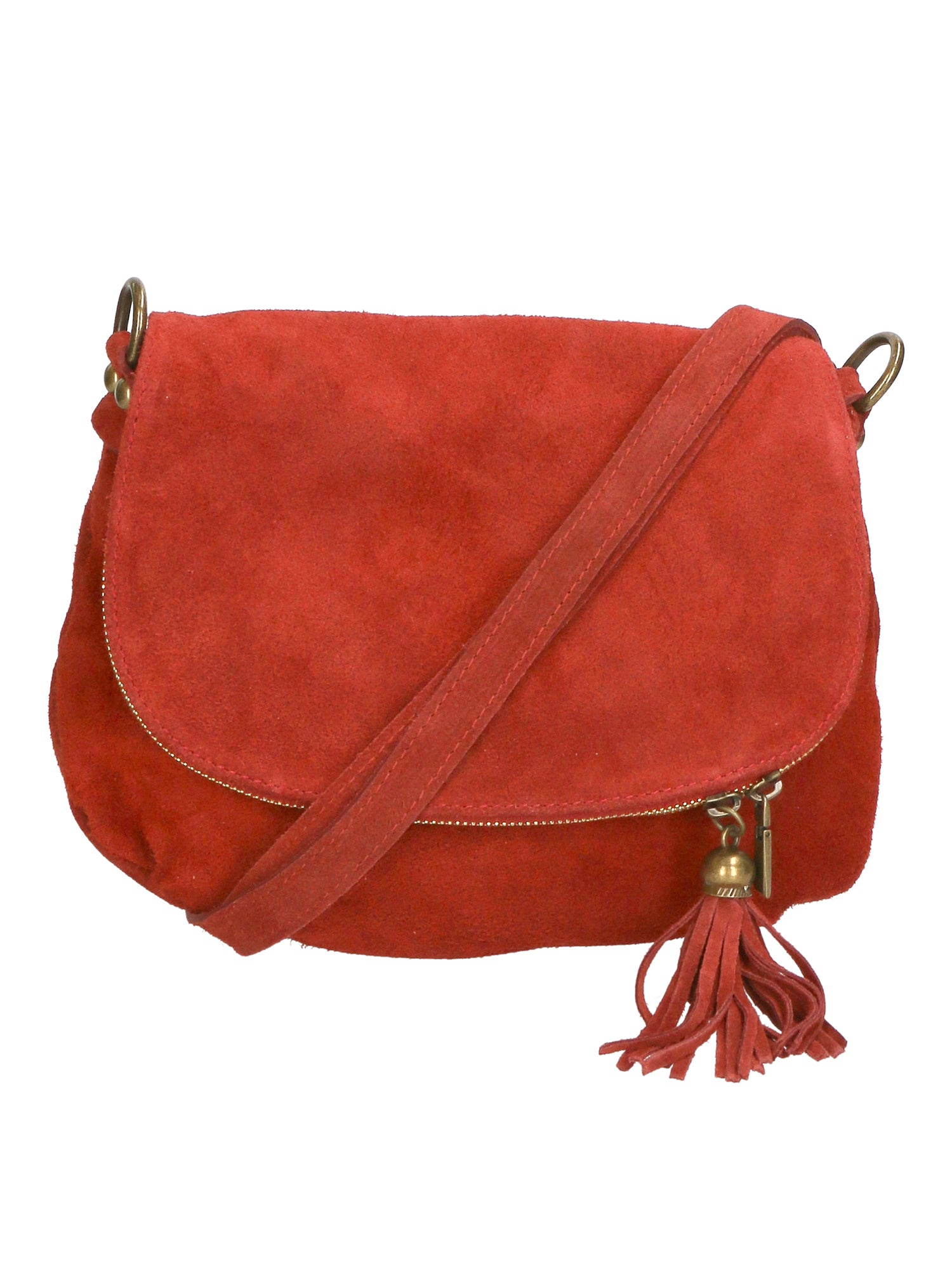 Emanuela Borsa a tracolla da donna Vera pelle 80057-024 ROSSO MEDIO Gave Lux