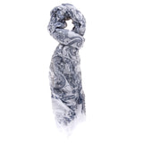 Cotone e Seta L1014-BIANCO Foulard unisex Selene Gave Lux