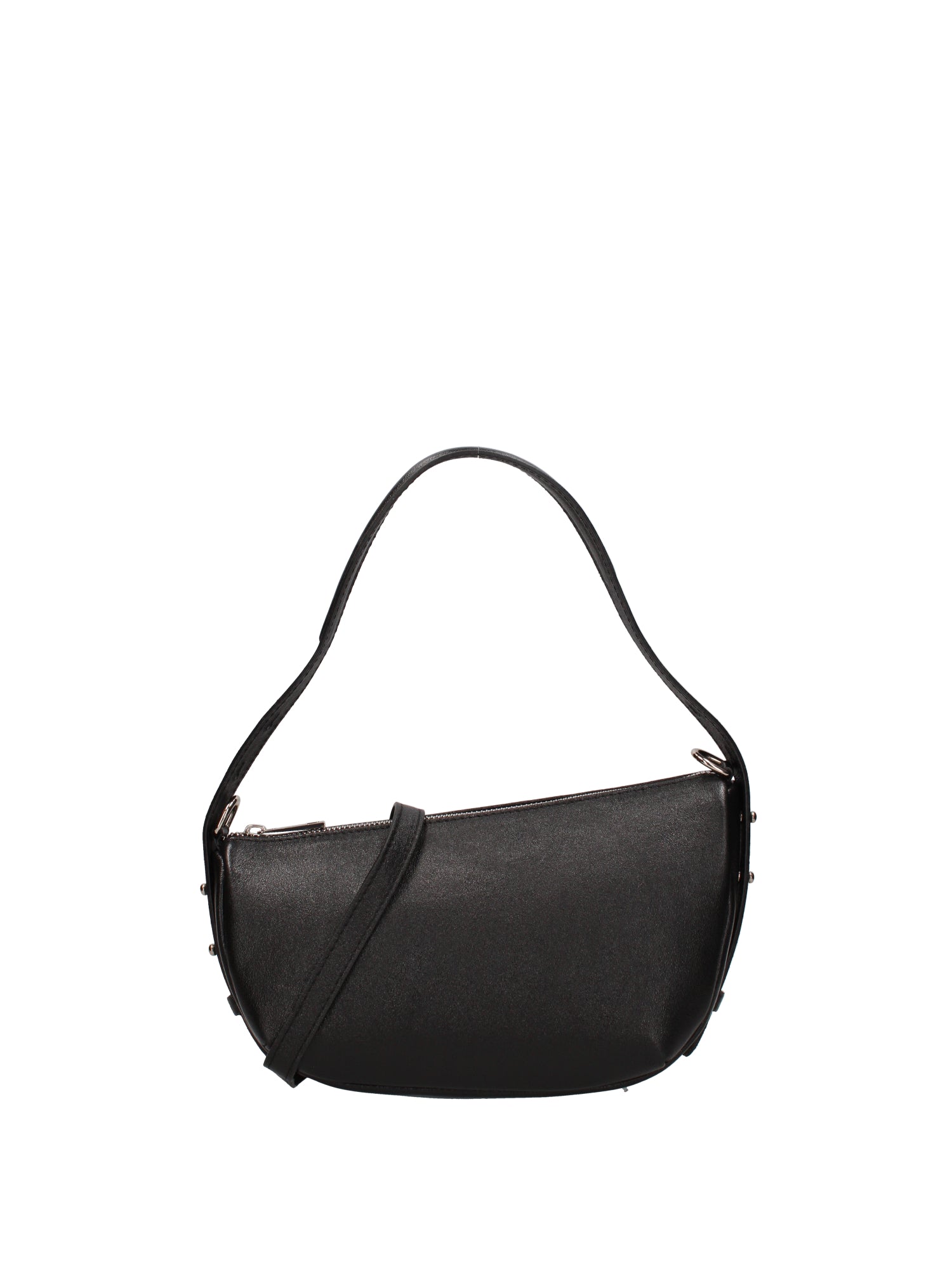 Borsa a spalla da donna Vera pelle e metallo 07228-L022 NERO Roberta Rossi