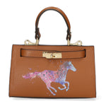 Noel Borsa a mano da donna Vera pelle 04265-D17 CUOIO SCURO DARK COGNAC Gave Lux