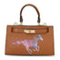 Noel Borsa a mano da donna Vera pelle 04265-D17 CUOIO SCURO DARK COGNAC Gave Lux