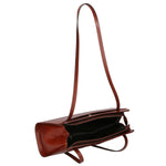 Edera Chic Borsa a spalla da donna Vera pelle 9120-MARRONE BROWN Gave Lux