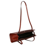 Edera Chic Borsa a spalla da donna Vera pelle 9120-MARRONE BROWN Gave Lux