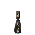 Eterea Chic Borsa a spalla da donna 100% poliuretano B17173-NERO Braccialini