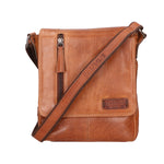 Borsa a tracolla unisex vera pelle Made in Italy SN5863547-TAN Santini Firenze