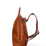 Convertible Handbag Into Backpack For Women In Genuine Leather Made in Italy 43x38x12 cm