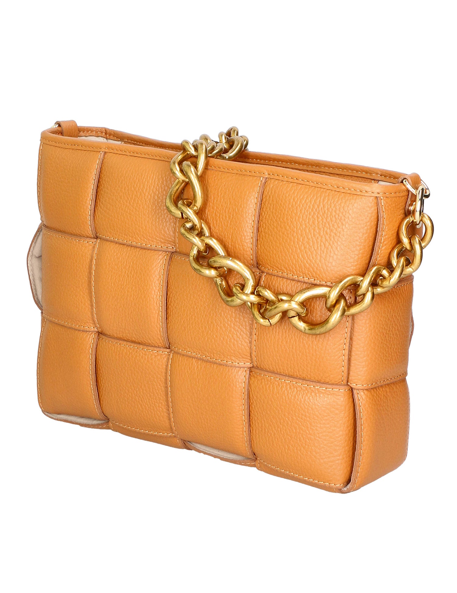 Agostina Borsa a mano da donna Vera pelle 04691-D44 CUOIO COGNAC Gave Lux