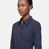 Vestito in Cotone Blu Scuro