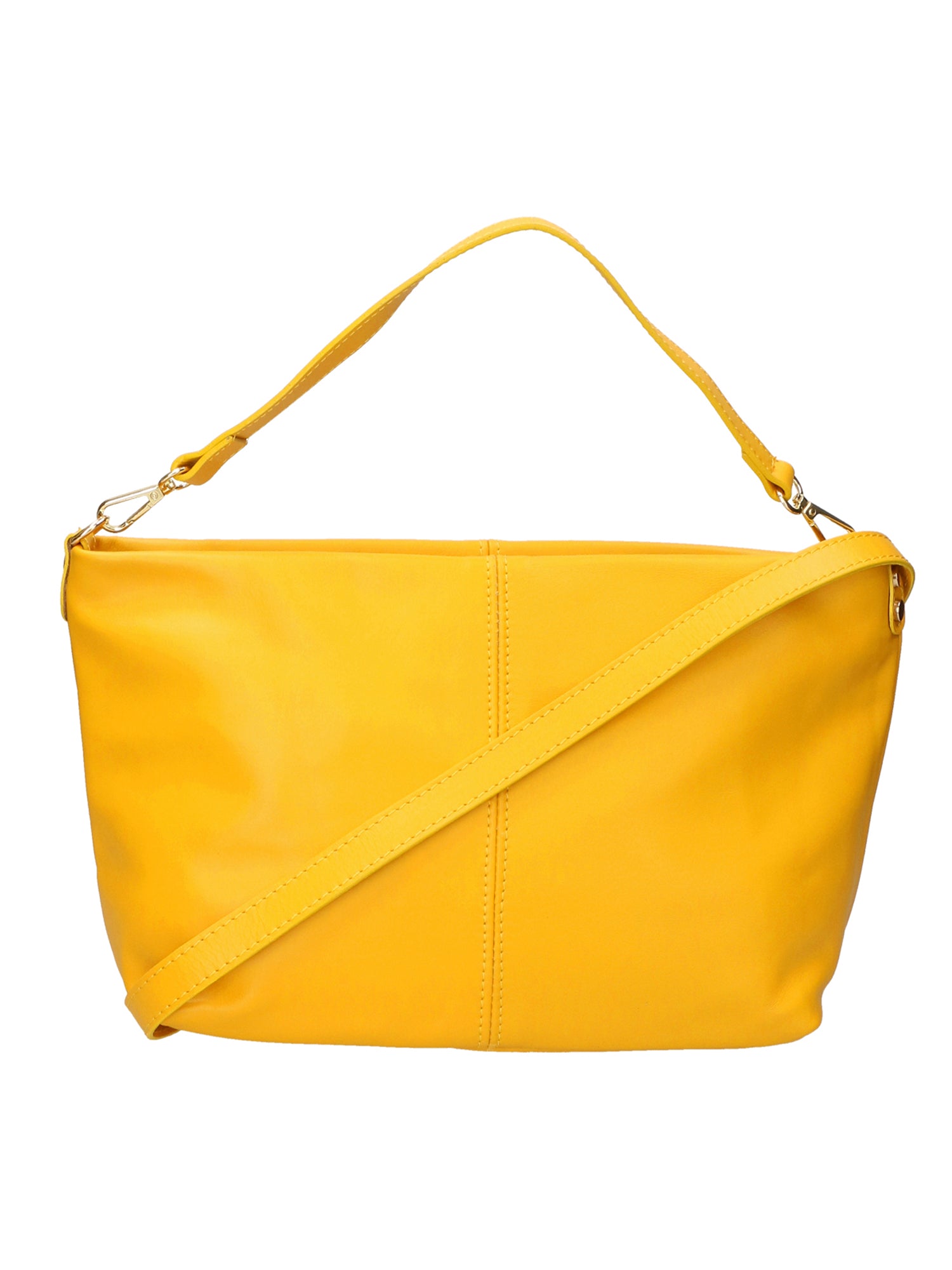 Ginevra Borsa a spalla da donna Vera pelle 05936-S04 GIALLO Gave Lux