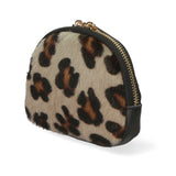 Rachele Pochette donna vera pelle Zip 02535-LEOPARDO TAUPE Gave Lux