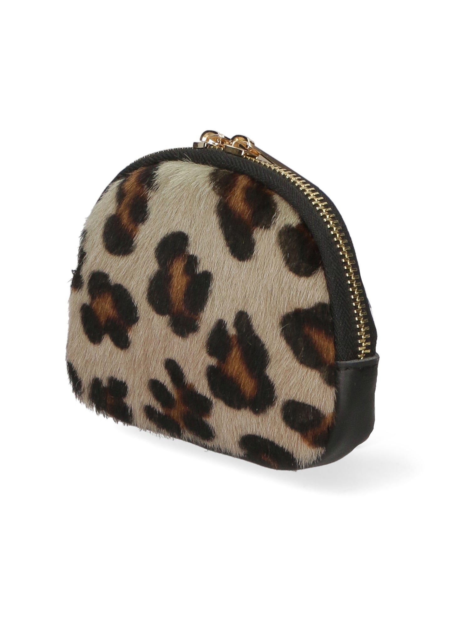 Rachele Pochette donna vera pelle Zip 02535-LEOPARDO TAUPE Gave Lux